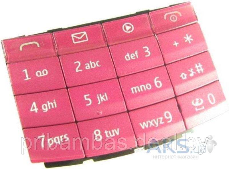 Клавиатура (кнопки) для Nokia X3-02 розовый совместимый - фото 1 - id-p1137914
