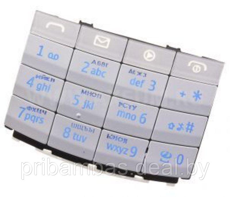 Клавиатура (кнопки) для Nokia X3-02 серебристый совместимый - фото 1 - id-p1264647