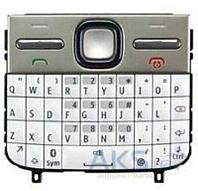 Клавиатура (кнопки) для Nokia E5 белый совместимый