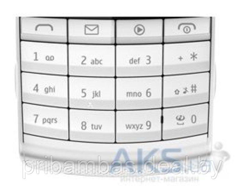 Клавиатура (кнопки) для Nokia X3-02 белый совместимый - фото 1 - id-p3414401