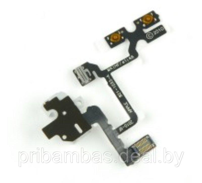 Шлейф для Apple iPhone 4 Earphone flex cable, с аудиоразъемом белый