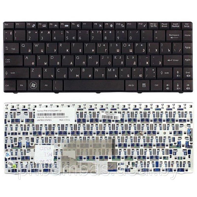 Клавиатура для ноутбука MSI X-Slim X300, X320, X330, X340, X400, U210, EX460 RU чёрная - фото 1 - id-p7101144