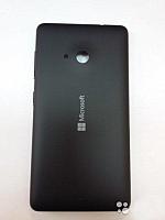 Задняя крышка для Nokia Lumia 535 с логотипом Microsoft черная