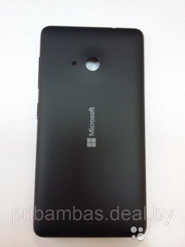 Задняя крышка для Nokia Lumia 535 с логотипом Microsoft черная