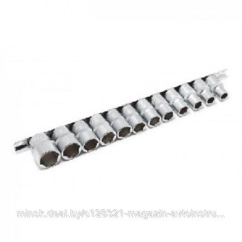 Набор головок 6гр. 1/2" 12пр. (10-19,22,24мм) на планке Forsage F-4121-5