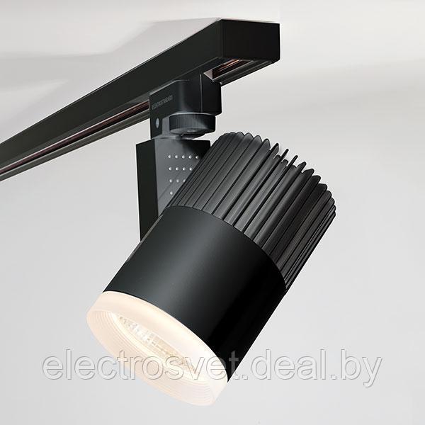 Трековый светодиодный светильник для однофазного шинопровода Accord черный 30W 4200K - фото 1 - id-p105636985