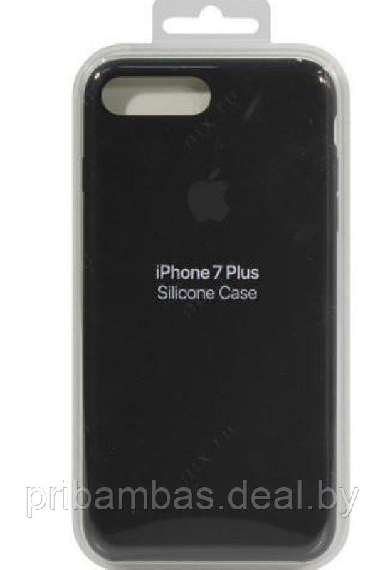 Чехол Silicone Case для Apple iPhone 7+ 7 Plus, 8+ 8 Plus чёрный - фото 1 - id-p84213433