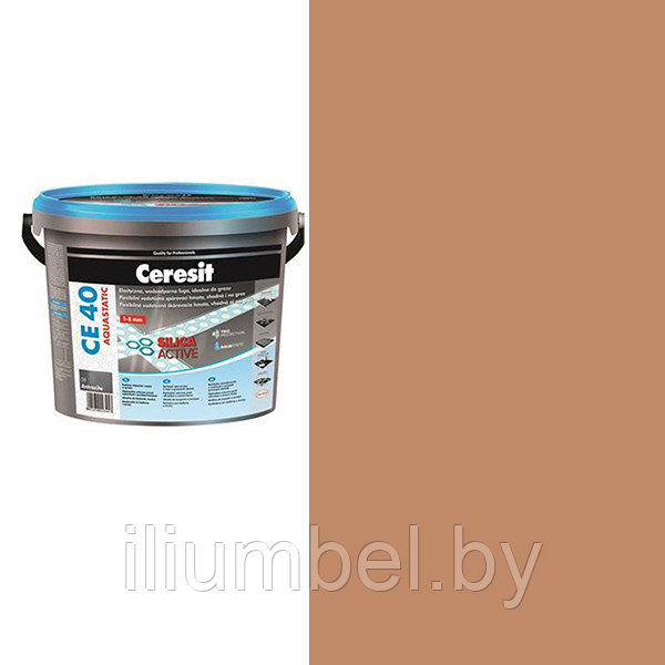 Ceresit CE 40 aquastatic фуга для швов эластичная водостойкая 2 кг, сиена (47) - фото 2 - id-p105632064