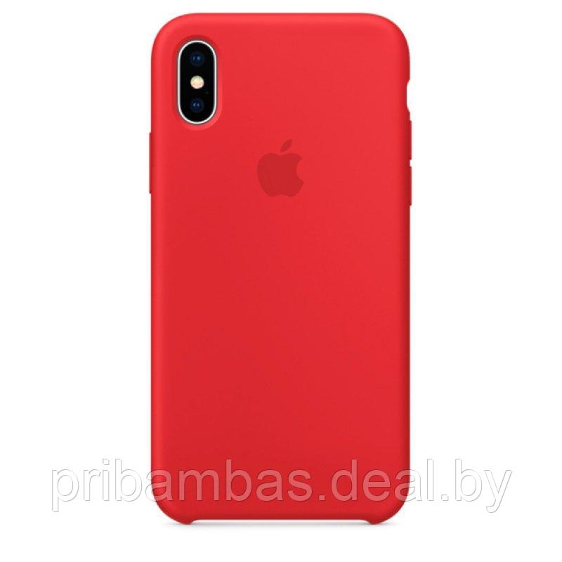 Чехол Silicone Case для Apple Iphone X красный