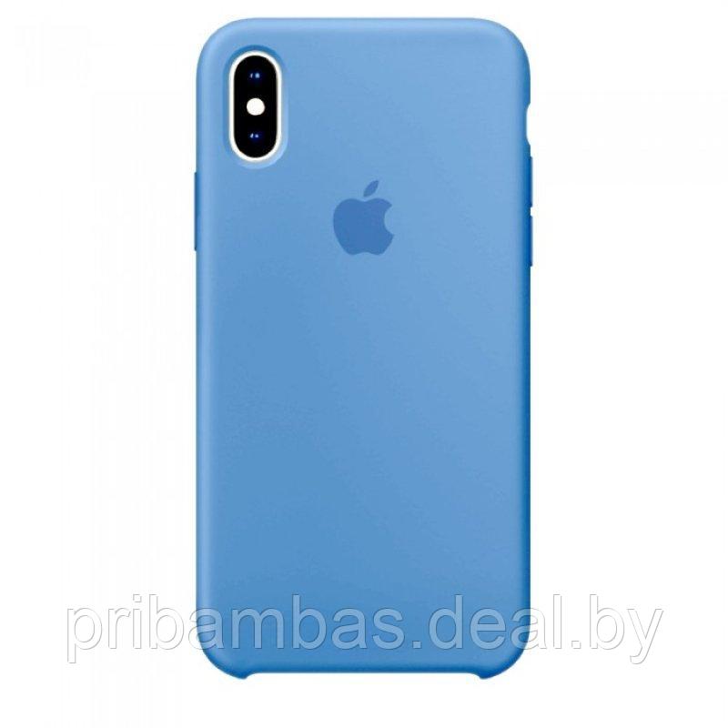 Чехол Silicone Case для Apple Iphone X синий - фото 1 - id-p84213438