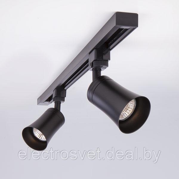 Трековый светильник для однофазного шинопровода Vetro GU10 Черный - фото 1 - id-p105637148