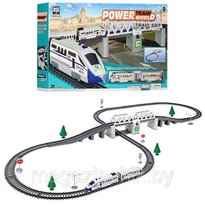 Железная дорога Power Train World на бат., со светом, 2184 - фото 1 - id-p105647439