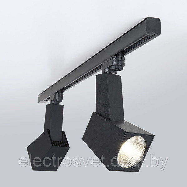 Трековый светодиодный светильник для трехфазного шинопровода Perfect Черный 38W 3300K - фото 3 - id-p105647784