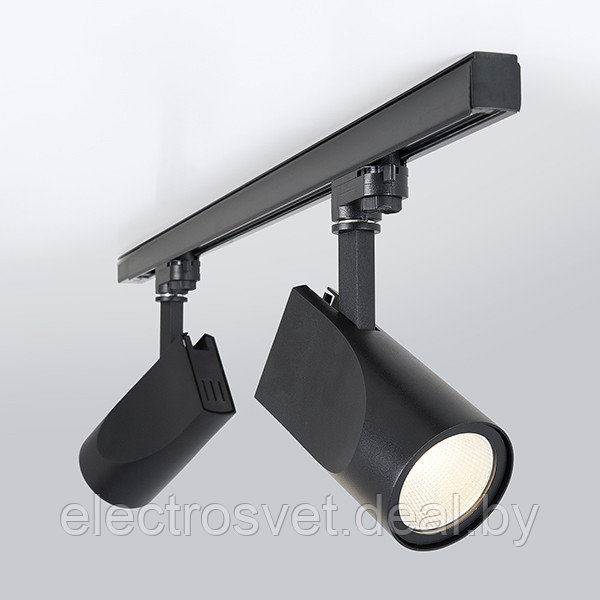 Трековый светодиодный светильник для трехфазного шинопровода Vista Черный 32W 3300K - фото 1 - id-p105647922