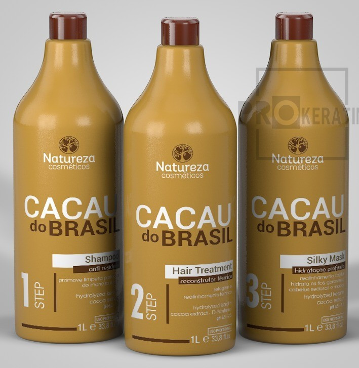 Кератин комплект NATUREZA Cacau do Brasil 3x1000 мл - фото 2 - id-p105652643