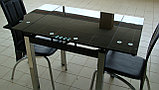 Стеклянный  кухонный стол.  Раздвижной  стол трансформер DT 586-1, фото 4
