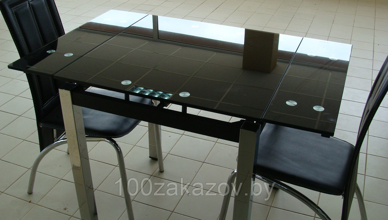 Стеклянный кухонный стол. Раздвижной стол трансформер DT 586-1 - фото 4 - id-p5794899