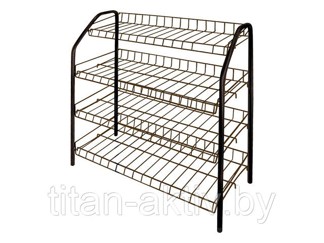 Этажерка для обуви 4-х секционная, 660х280х700 мм, медный антик, NIKA - фото 1 - id-p103060168