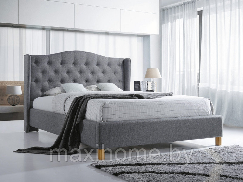 Кровать SIGNAL ASPEN (серый) 140*200 - фото 1 - id-p105685160