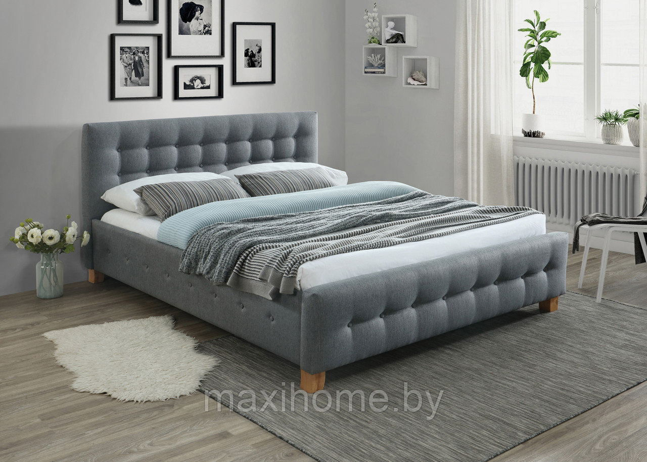 Кровать SIGNAL BARCELONA (серый) 160*200 - фото 1 - id-p105685359
