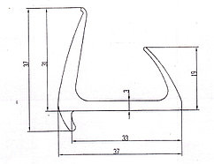 Профиль уплотнительный  (33 мм)