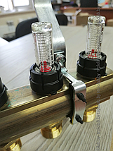 Коллектор распределительный с расходомерами KAN серия 75A 10 отводов, фото 2
