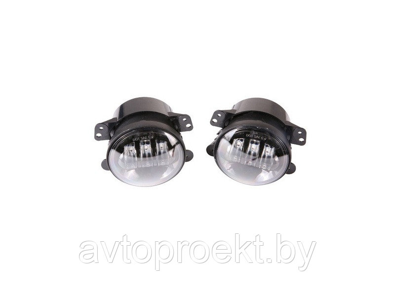 Светодиодные (LED) противотуманные фары 30W 10 см. Х-RAY, Jeep Wrangler, Jeep Cherokee - фото 4 - id-p105686711