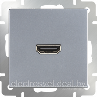 Розетка HDMI (серебряный) WL06-60-11 - фото 1 - id-p105686988