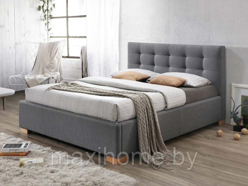 Кровать SIGNAL COPENHAGEN (серый) 160*200 - фото 1 - id-p105689279