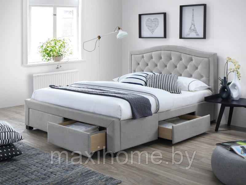 Кровать SIGNAL ELECTRA (серый) 160*200 - фото 1 - id-p105691273