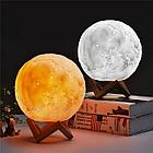 Лампа – ночник Луна объемная 3 D Moon Lamp 15см, 7 режимов подсветки, пульт ДУ, фото 5