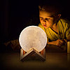 Лампа – ночник Луна объемная 3 D Moon Lamp 15см, 7 режимов подсветки, пульт ДУ, фото 6