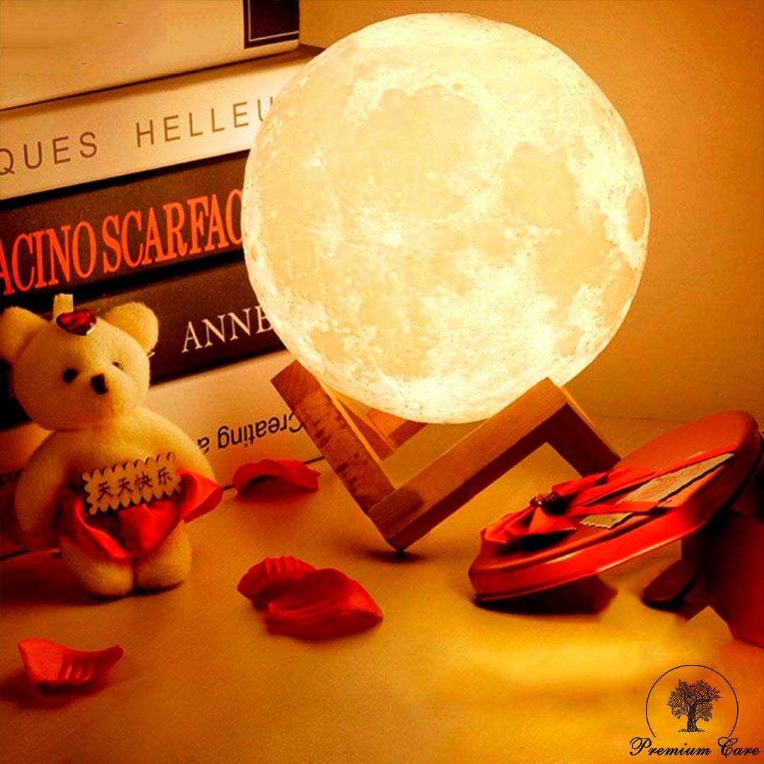 Лампа ночник Луна объемная 3 D Moon Lamp 15см, 7 режимов подсветки, пульт ДУ - фото 2 - id-p105701640