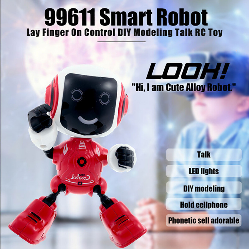 Смарт робот-держатель для телефона , сенсорный, свет, звук, 99611 - фото 1 - id-p105701652