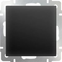 Выключатель одноклавишный проходной (черный матовый) WL08-SW-1G-2W