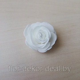 Головка розы белая, d 4,5-5 см.