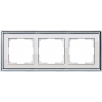 Рамка на 3 поста (хром/белый) WL17-Frame-03