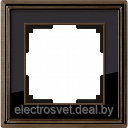 Рамка на 1 пост (бронза/черный) WL17-Frame-01 - фото 1 - id-p105760151