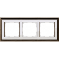 Рамка на 3 поста (бронза/белый) WL17-Frame-03