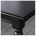 ИНГАТОРП Раздвижной стол, черный, 155/215x87 см, фото 7