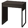МИККЕ Письменный стол, чёрно-коричневый, 73x50 см