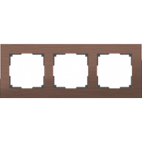 Рамка на 3 поста (коричневый алюминий) WL11-Frame-03