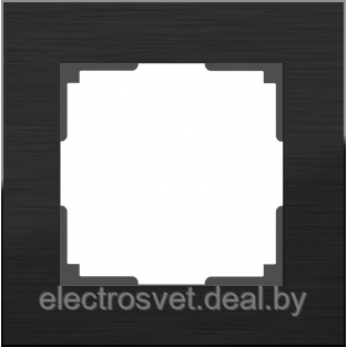Рамка на 1 пост (черный алюминий) WL11-Frame-01 - фото 1 - id-p105777539