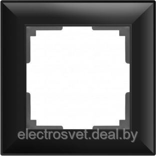 Рамка на 1 пост (черный матовый) WL14-Frame-01 - фото 1 - id-p105777910
