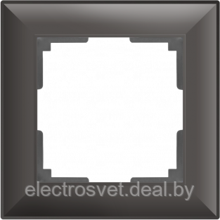 Рамка на 1 пост (серо-коричневый) WL14-Frame-01 - фото 1 - id-p105778328