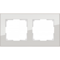 Рамка на 2 поста (дымчатый,стекло) WL01-Frame-02