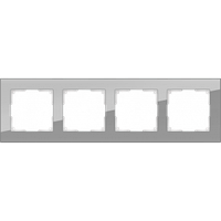 Рамка на 4 поста (серый, стекло) WL01-Frame-04
