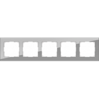 Рамка на 5 постов (серый, стекло) WL01-Frame-05