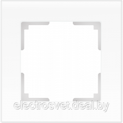 Рамка на 1 пост (белый матовый) WL01-Frame-01 - фото 1 - id-p105779230