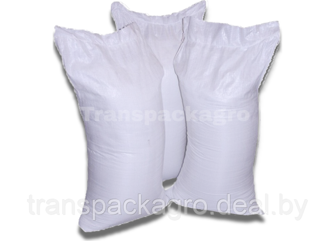 Полипропиленовые мешки белые 55*105 см, 82 гр., термообрез (для муки, крупы, зерна), фото 2